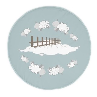 TANUKI - Tapis first step COUNTING SHEEPS 90x90 cm - 100% Coton - Lava