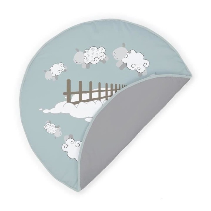 TANUKI - Tapis first step COUNTING SHEEPS 90x90 cm - 100% Coton - Lava