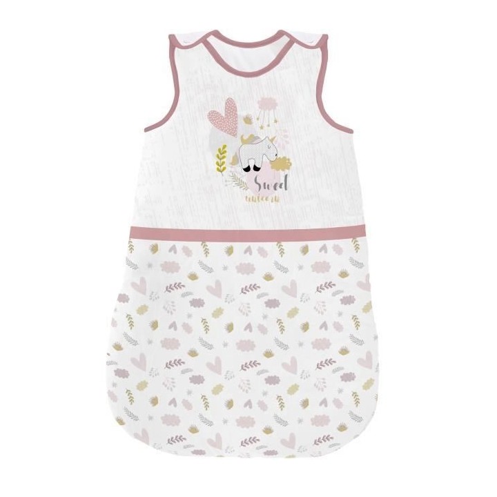 TANUKI - Gigoteuse 0-6 mois SWEET UNICORN - 70 cm - 100% Coton - Ferme