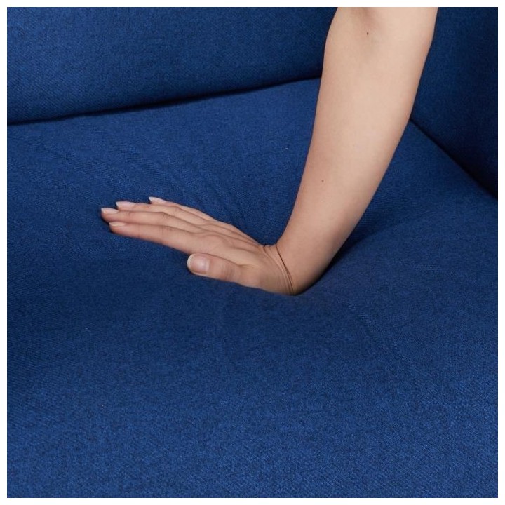 Fauteuil EMILE - Tissu - Bleu - L 68 x P 91 x 99 cm