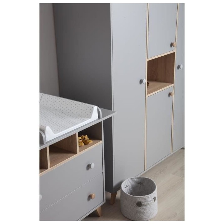 TANUKI Chambre bébé Trio Dream - Lit + Commode a langer + Armoire -