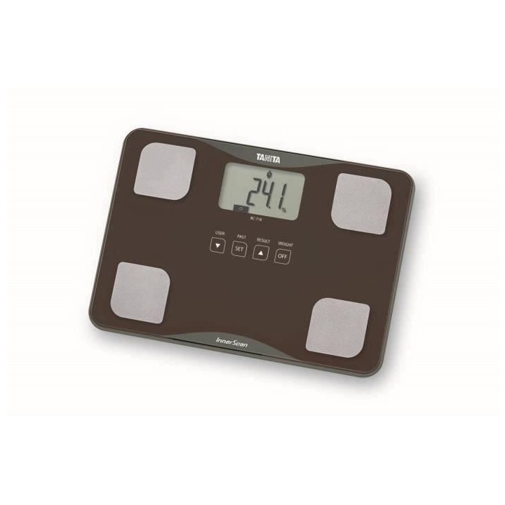 TANITA BC718BR36 Pese-personne en verre ultra fin - Marron