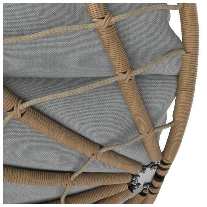 Fauteuil suspendu en résine - BEAUX RIVAGE - 1 place - TARAWA - Gris