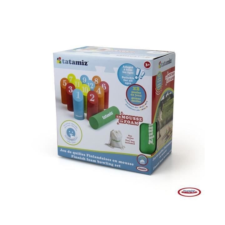 TATAMIZ Jeu de Quilles Finlandaises en mousse & Tot Bag Pour Enfant