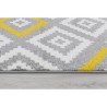 NAZAR TAVLA Tapis de salon moderne - 120 x 160 cm - 100% polypropylene frisée - Jaune