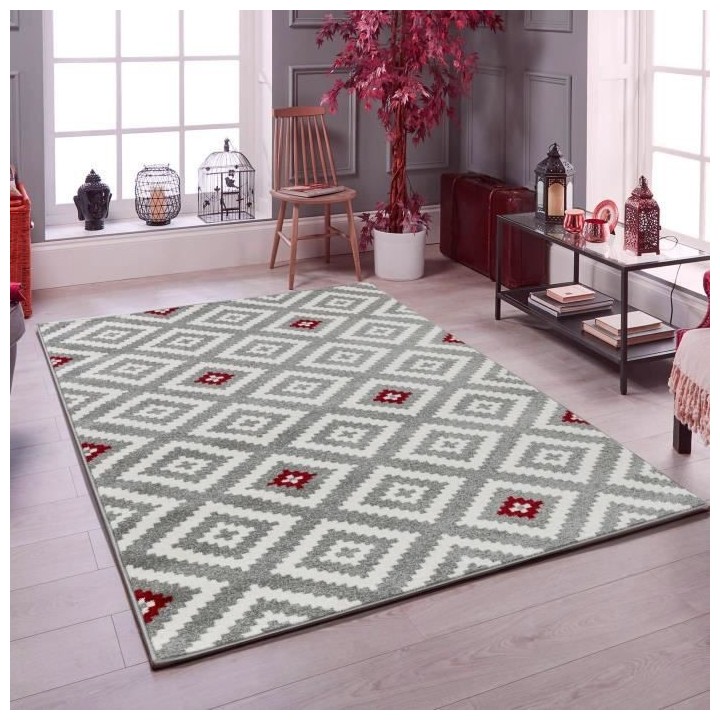 NAZAR TAVLA Tapis de salon moderne - 120 x 160 cm - 100% polypropylene