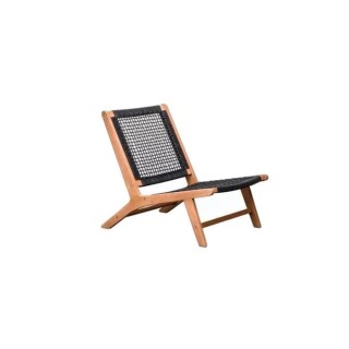 Fauteuil de jardin en bois d'eucalyptus FSC et en corde TAVARUA