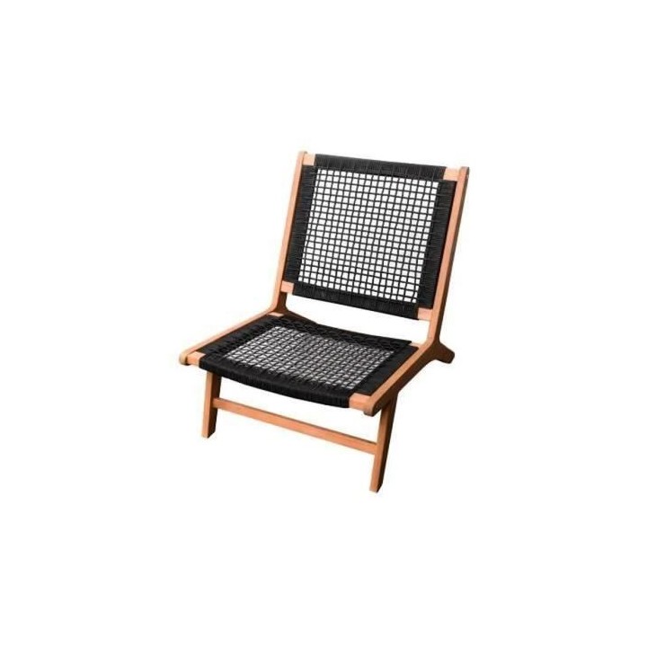 Fauteuil de jardin en bois d'eucalyptus FSC et en corde TAVARUA