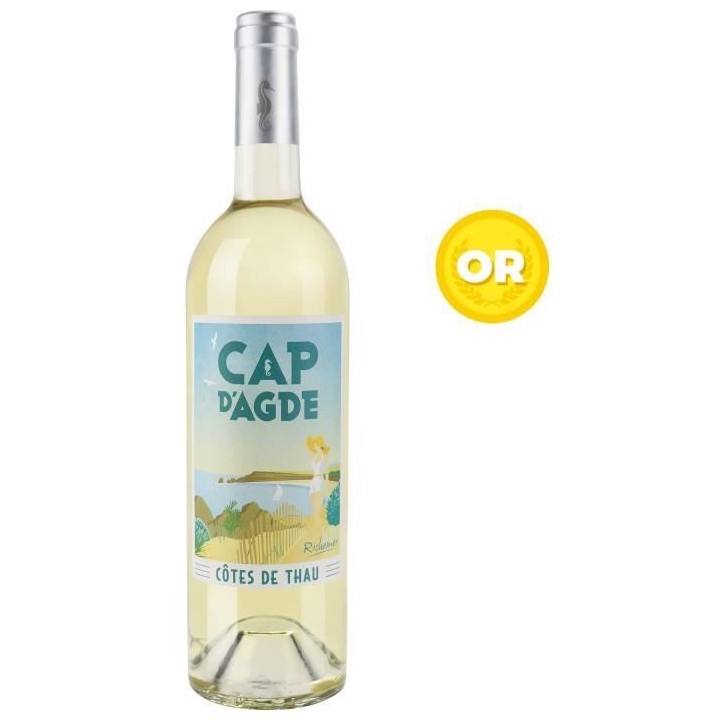 Les Caves Richemer Cap d'Agde Côtes de Thau Souvenir - Vin blanc de L