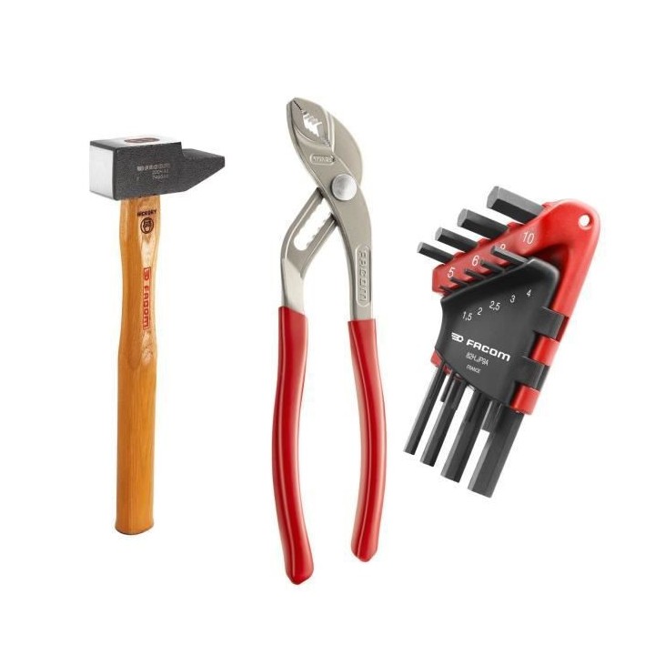 Caisse a outils FACOM + 20 outils - 5 Tournevis Protwist + 9 Clés mâ