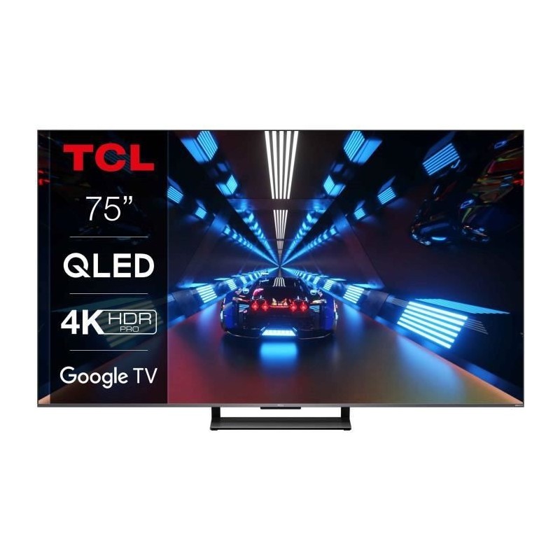 TV QLED TCL 75C731 - 75'' (190cm) 4K UHD - Smart TV Google - Dalle 144Hz Dolby Vision - son Dolby Atmos - HDMI 2.1