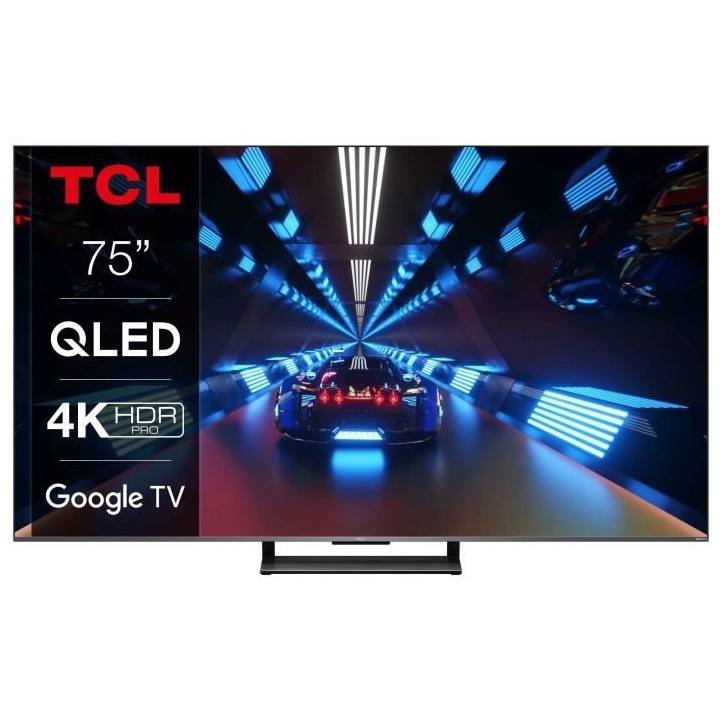 TV QLED TCL 75C731 - 75'' (190cm) 4K UHD - Smart TV Google - Dalle 144