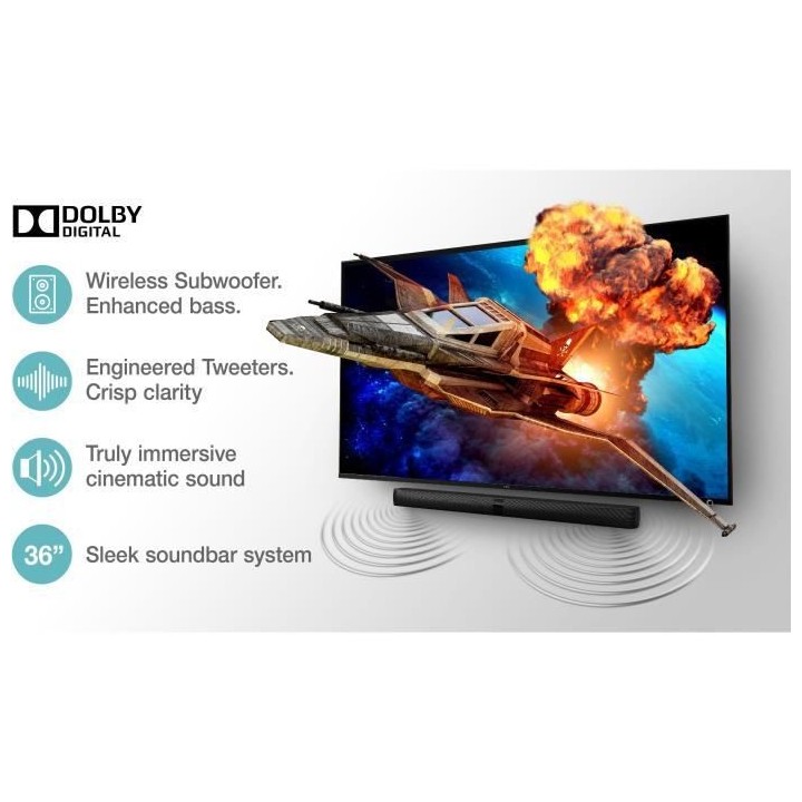 TCL Barre de son TS7010 - Home cinéma 2.1 - Bluetooth - 320W