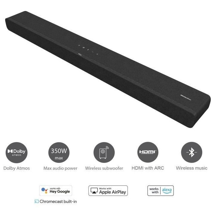 TCL TS8132 Barre de son avec caisson de basses sans fil - Dolby Atmos