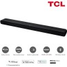 TCL TS8211 - Barre de son Dolby Atmos 2.1 avec caissons de basse intégrés - 260W - HDMI - Chromecast intégré - Compatible Al