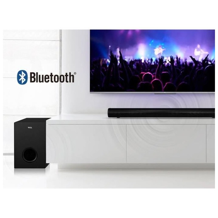 TCL - Barre de son S522WE 2.1 - 200W - sans fil bluetooth + subwoofer