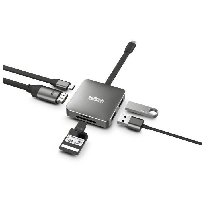 URBAN FACTORY - Mini station USB TYPE-C 100W (TCM05UF)