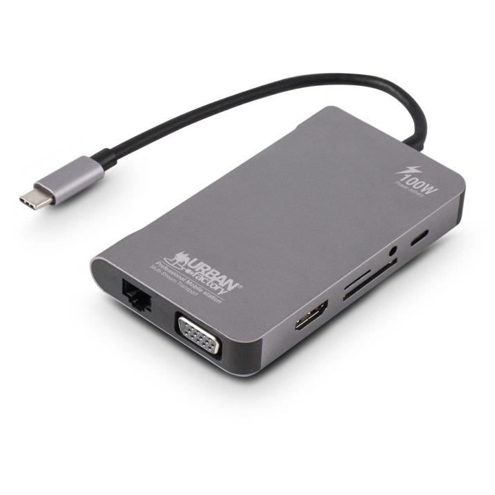 Station d'accueil mobile USB-C avec PASS THRU 100W MULTI-STREAM - URBA