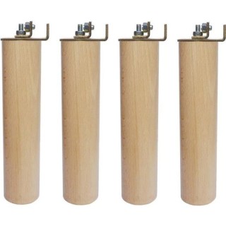 Jeu de pieds cylindriques - Kit universel - Ø 5,4 cm - H 23 cm - Lot