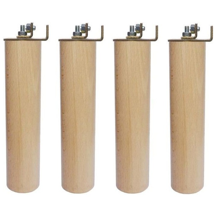 Jeu de pieds cylindriques - Kit universel - Ø 5,4 cm - H 23 cm - Lot