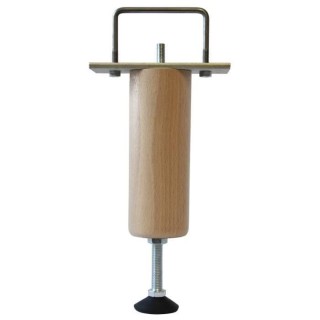 Pied de lit renfort réglable en bois hetre massif verni incolore - H