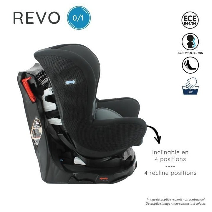 Nania Siege auto pivotant Revo groupe 0/1 (0-18kg) - hatrix gris
