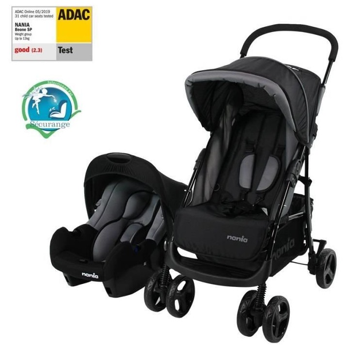 NANIA Poussette combinée Texas - Siege auto BEONE groupe 0+ - 0-36 mo