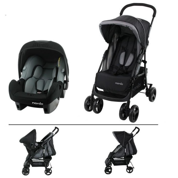 NANIA Poussette combinée Texas - Siege auto BEONE groupe 0+ - 0-36 mo