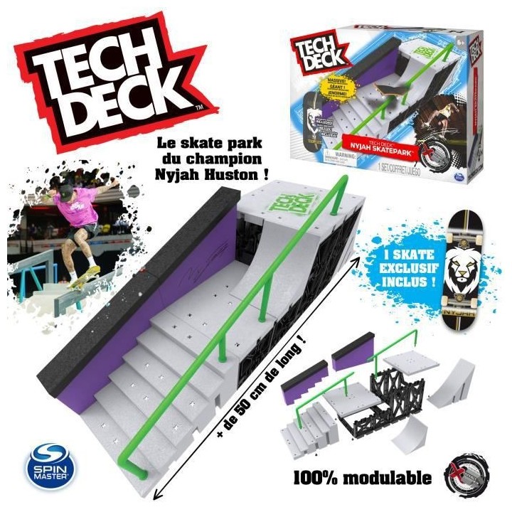 Finger Skate - Tech Deck Skatepark Nyjah Huston - 6060504 - Reproducti