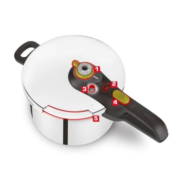 TEFAL P2530738 Autocuiseur Cocotte-minute Secure 5 Neo - 6L - Tous feu