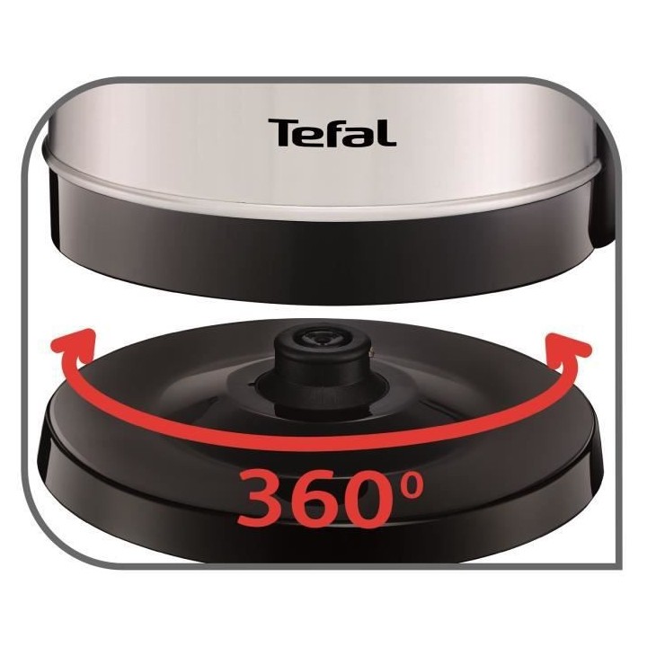 TEFAL KI150D10 Dialog Bouilloire sans fil inox, 1,7 L, Résistance cac