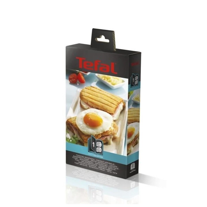 TEFAL Accessoires XA800112 Lot de 2 plaques Croque Monsieur Snack Coll