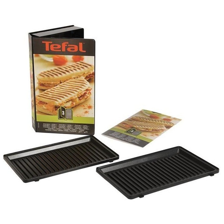 TEFAL Lot de 2 Plaques Grill Panini - Snack Collection - XA800312