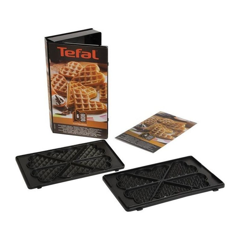 TEFAL Lot de 2 Plaques Gaufrettes Coeur - Snack Collection - XA800612