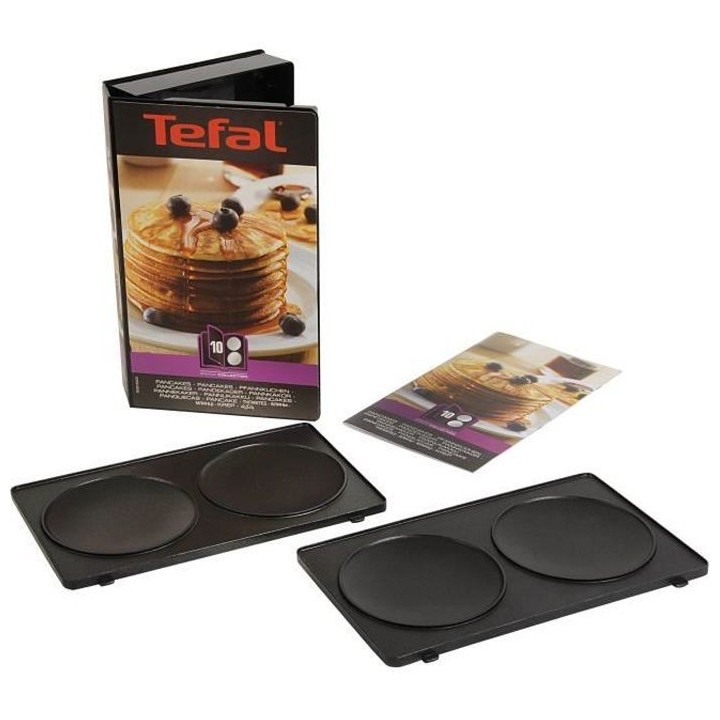 TEFAL Lot de 2 Plaques Pancakes - Snack Collection - XA801012