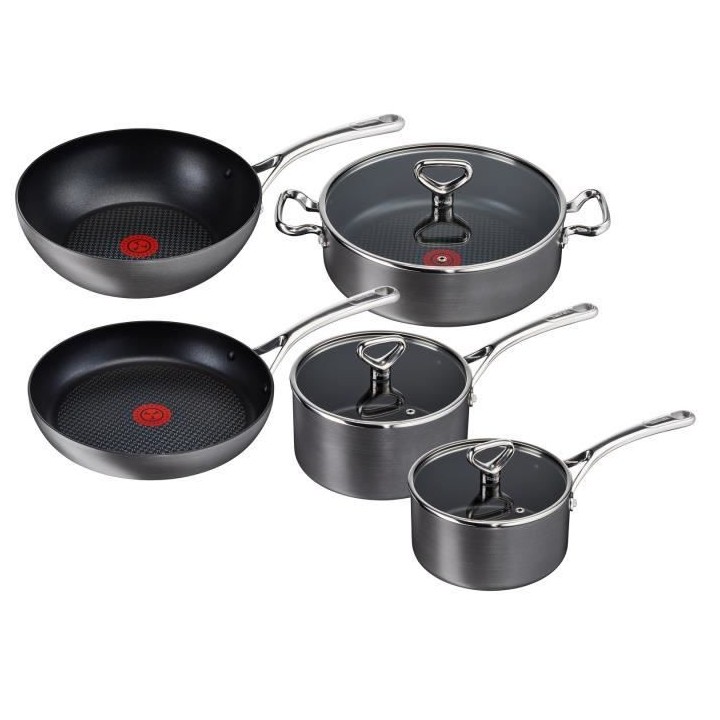 TEFAL H903S546 Reserve Collection Set de 5 pieces, Sauteuse, Poele, Po