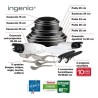 TEFAL L2009702 Ingenio Essential Batterie de cuisine 20p, Poeles, Casseroles, Sauteuse, Tous feux sauf induction, Fabriqué en F