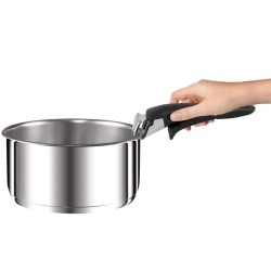 TEFAL L9252944 Ingenio Preference Casserole 18 cm (2,1 L), Inox, Non revetue, Induction, Four, Poignée amovible vendue séparé