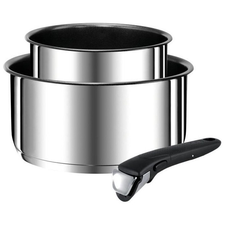 TEFAL L9408702 Set de 2 casseroles Ingenio Preference + poignées amov