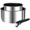 TEFAL L9408702 Set de 2 casseroles Ingenio Preference + poignées amovible - Inox induction