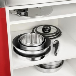 TEFAL L9408702 Set de 2 casseroles Ingenio Preference + poignées amovible - Inox induction