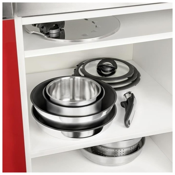 TEFAL L9408702 Set de 2 casseroles Ingenio Preference + poignées amov