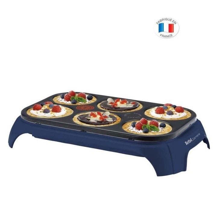 TEFAL PY559401 Crep'Party Colormania Crepier, 6 mini crepes, Fonction