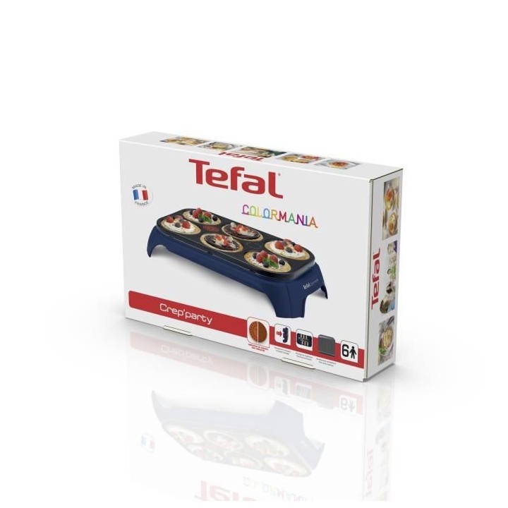 TEFAL PY559401 Crep'Party Colormania Crepier, 6 mini crepes, Fonction