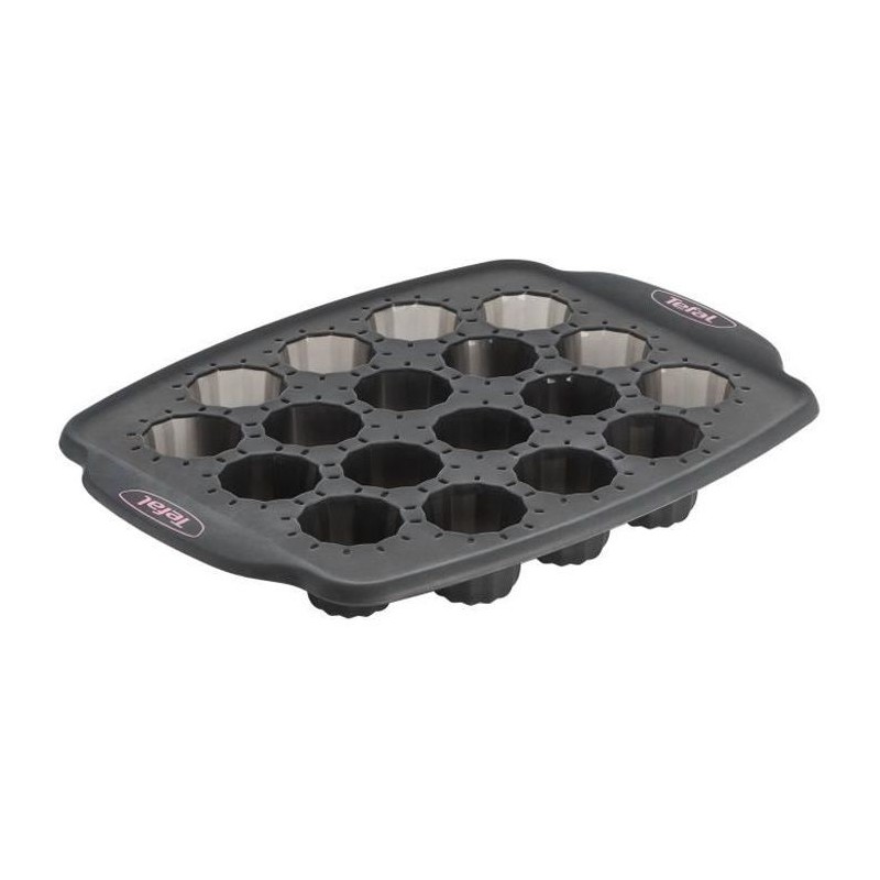 TEFAL Moule 18 minis cannelés Crispybake - Silicone - 29x21 cm