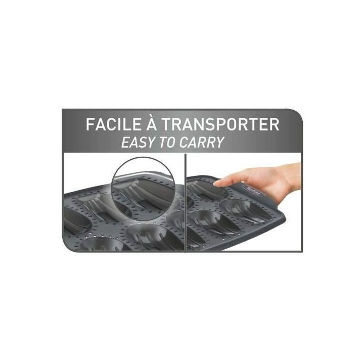 TEFAL Moule 24 minis madeleines Crispybake - Silicone - 30x29 cm
