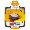 TEFAL J4170314 CRISPYBAKE Moule a cake carré 23x23 cm - 100 % Silicone rétractable - Haute qualité - Résistance - Gris Java