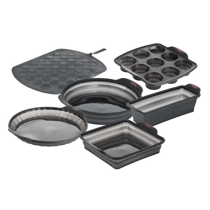 TEFAL J4170314 CRISPYBAKE Moule a cake carré 23x23 cm - 100 % Silicon