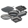 TEFAL J4170314 CRISPYBAKE Moule a cake carré 23x23 cm - 100 % Silicone rétractable - Haute qualité - Résistance - Gris Java