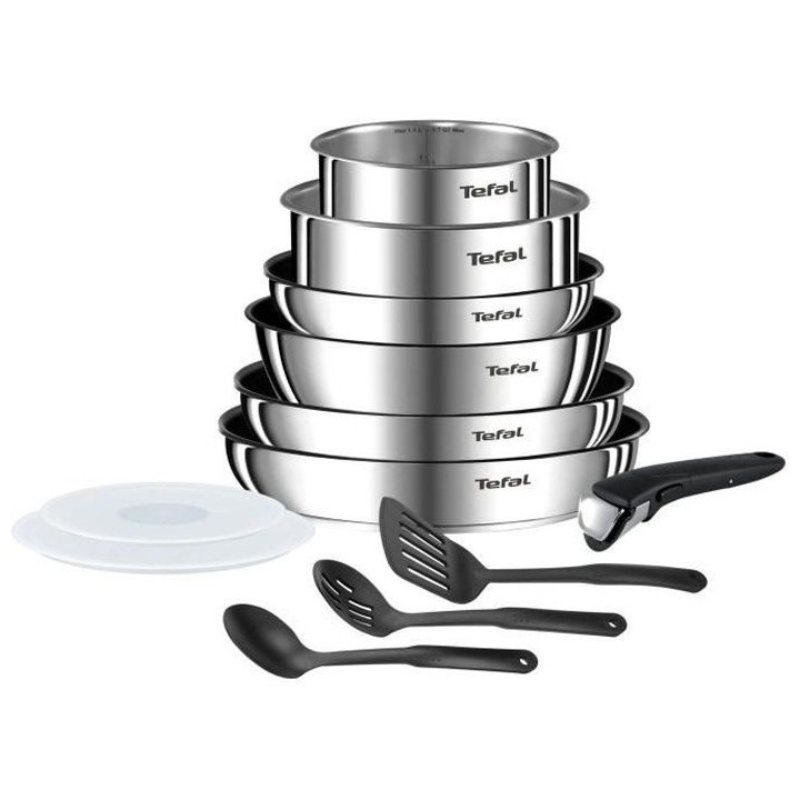 TEFAL L948SC04 Batterie de cuisine 12 pieces INGENIO EMOTION - Tous fe